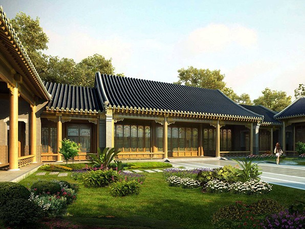 古建筑選址：門(mén)前帶水，門(mén)后出貴人
